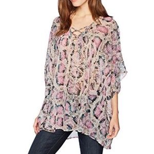 Show Me Your Mumu Peta Lace Up Snake Print Tunic